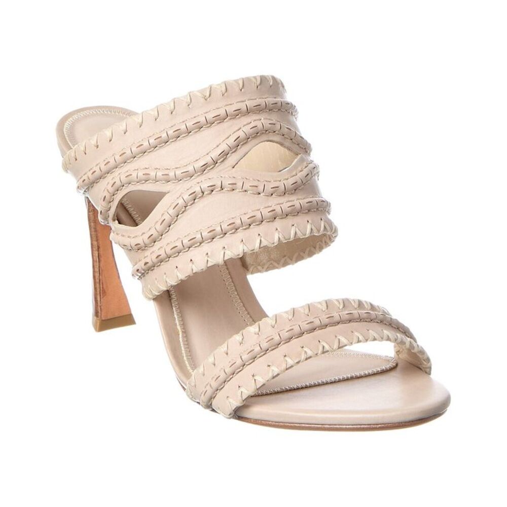 Alexandre Birman Erika 85 Leather Sandal, Gray